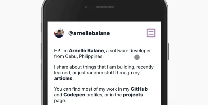 Navigation menu preview