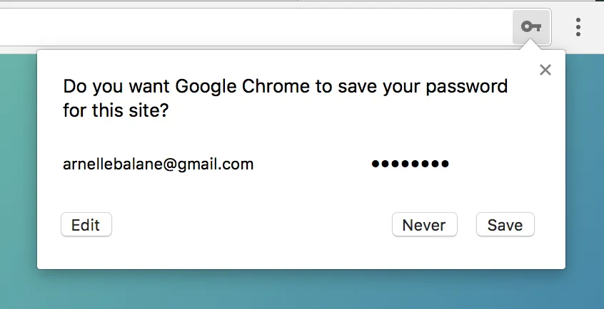 Save credential prompt on desktop Chrome