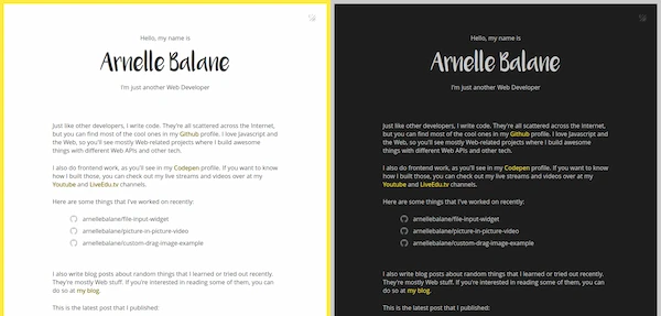 Using the Ambient Light Sensor API to add brightness-sensitive dark mode to my website